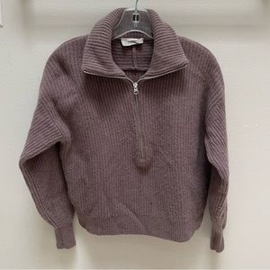 Everlane The Felted Merino Half-Zip Sweater